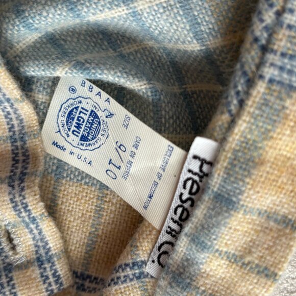 1970s Blue Plaid Flared Skirt - Picture 6 of 7